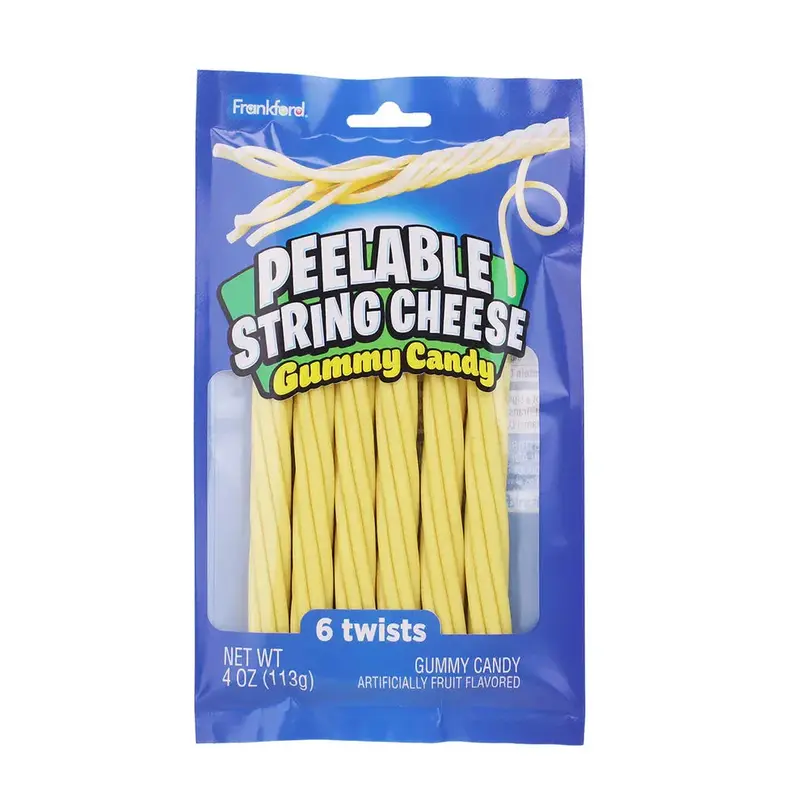 Peelable String Cheese Gummy Candy: 12-Piece Case