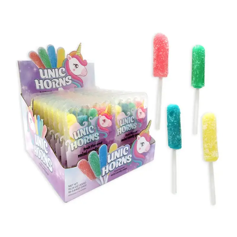 Unicorns Mini Lollipops Packs: 24-Piece Display