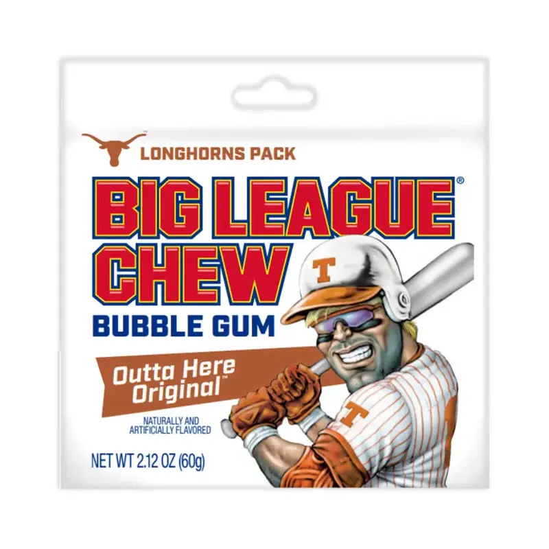 Big League Chew Bubble Gum Packs - Longhorns: 15-Piece Box