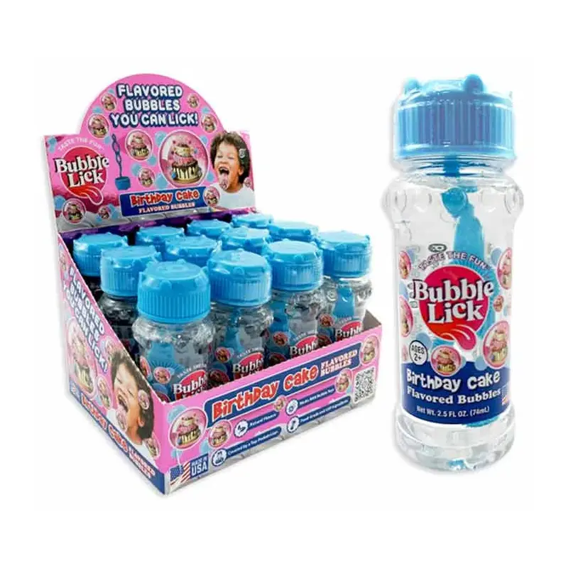 Bubble Lick Flavored Bubbles - Birthday Cake: 24-Piece Case