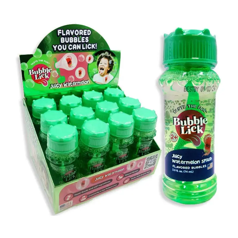 Bubble Lick Flavored Bubbles - Watermelon: 24-Piece Case