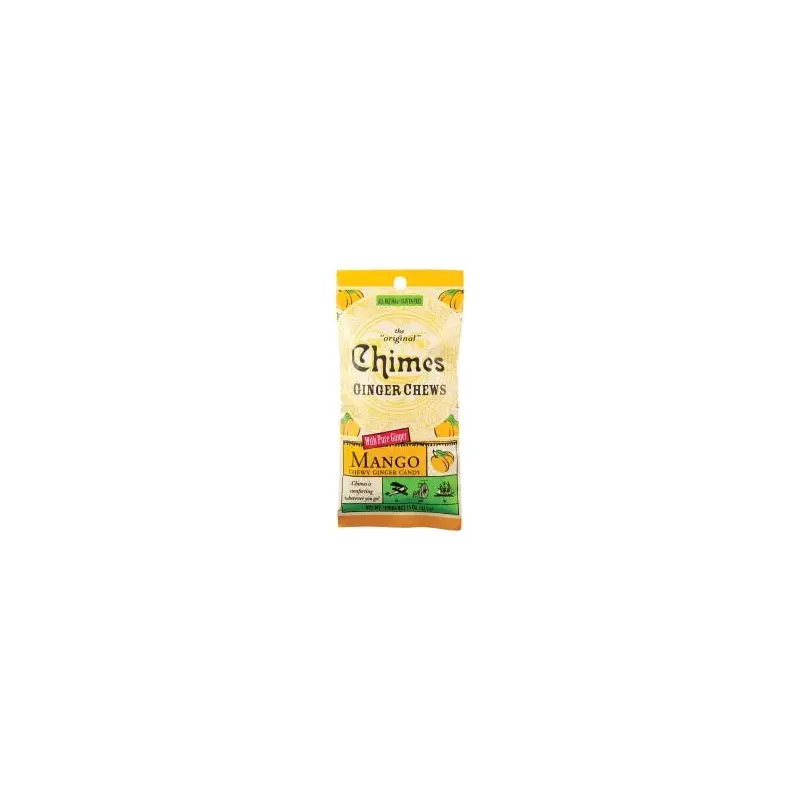 Chimes Mango Ginger Chew Peg Bags: 12-Piece Box (Copy)