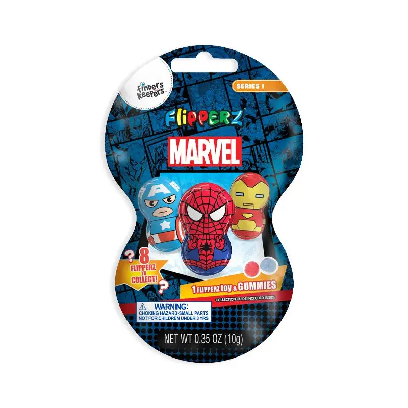 Finders Keepers Marvel Flipperz with Gummy Candy: 24-Piece Box