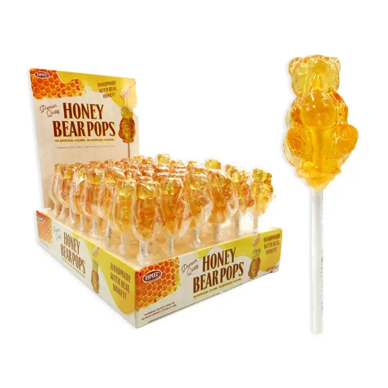 Honey Bear Lollipops: 48-Piece Box
