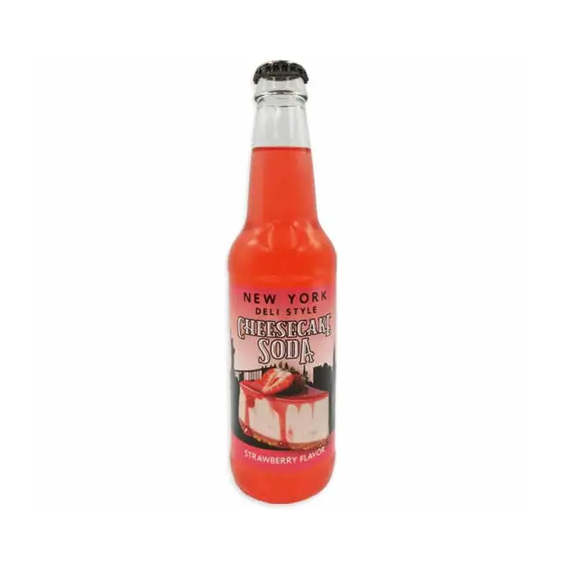 New York Deli Style Cheesecake Soda - Strawberry: 24-Piece Case