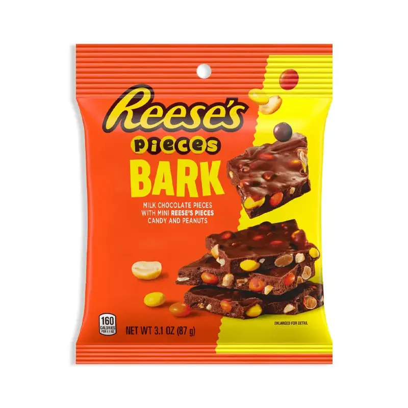 Reese's Pieces Bark with Peanuts Peg Bags: 12-Piece Box