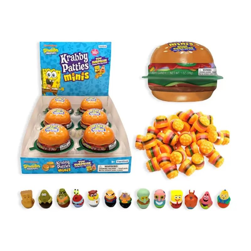 Spongebob Krabby Patty Mini Surprise Burger: 6-Piece Display