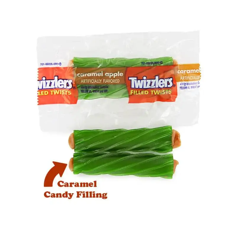Twizzlers Caramel Apple Filled Licorice Twists: 20-Piece Bag