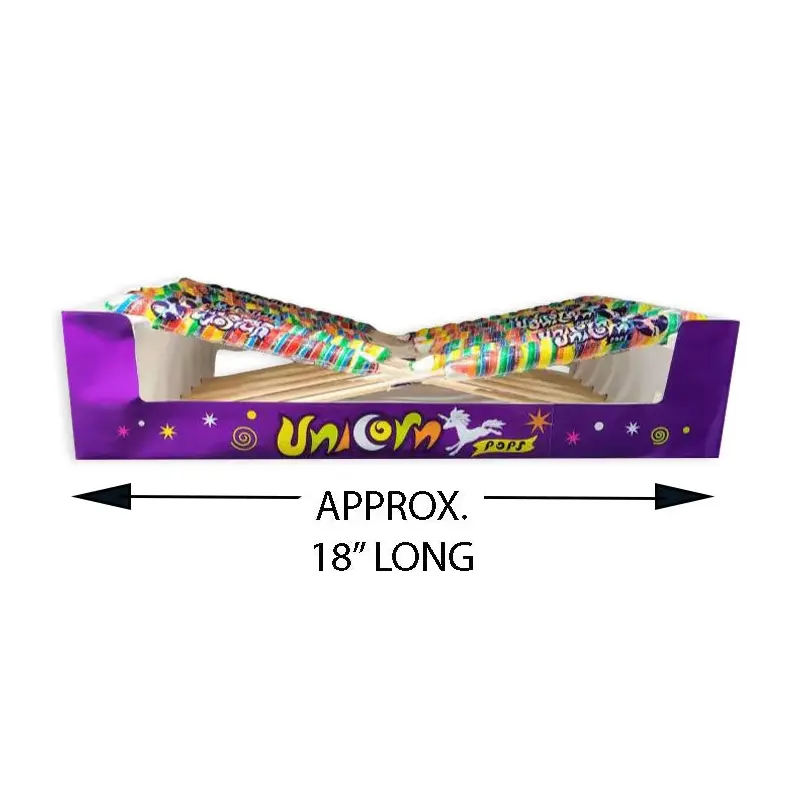 Unicorn Pops 2.5-Ounce Twist Suckers - Rainbow: 12-Piece Case