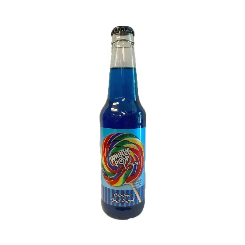 Whirly Pop Rainbow Fruit Punch Soda: 24-Piece Case