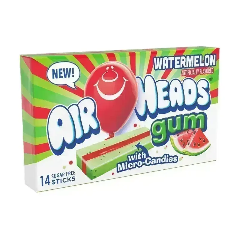 Airheads Watermelon Gum Sticks: 12-Piece Display