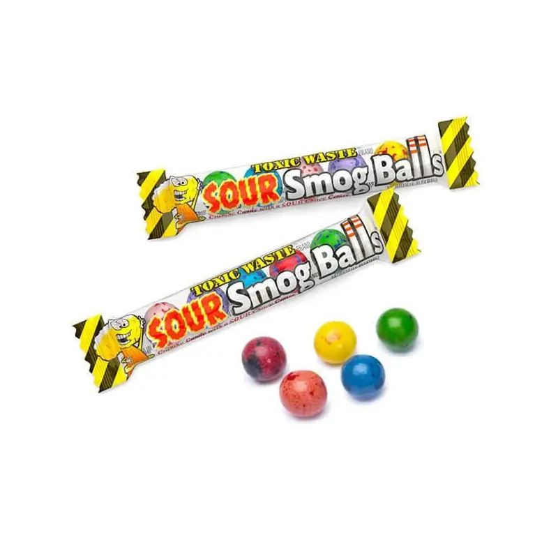 Toxic Waste Sour Smog Balls Candy Packs: 240-Piece Bag