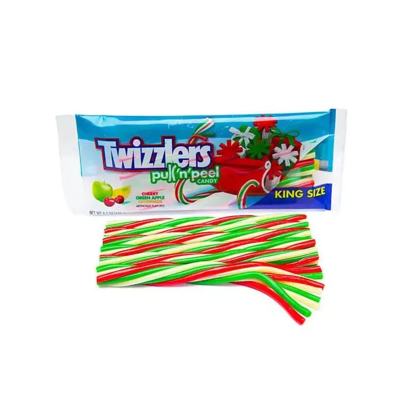 Twizzlers Christmas Licorice Twists King Size Packs: 15-Piece Box