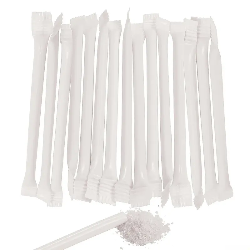 White Candy Powder Filled Plastic Mini Straws - Tutti Frutti: 240-Piece Bag