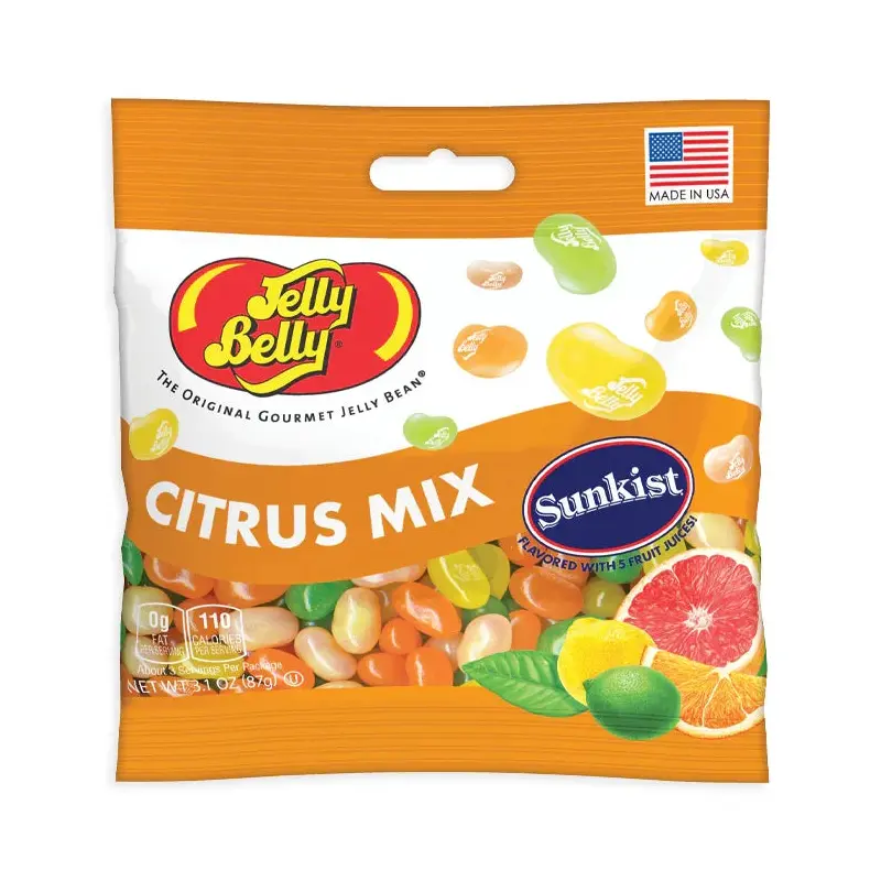 Jelly Belly Sunkist Citrus Mix Peg Bag: 12-Piece Case