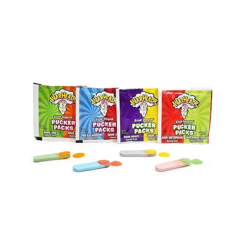WarHeads Sour Dippin' Pucker Candy Packs: 50-Piece Bag