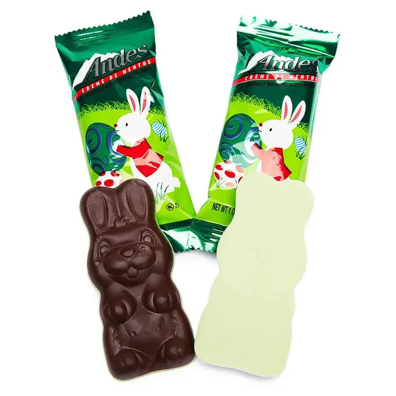 Andes Mints Creme de Menthe Easter Bunny Candy Packs: 24-Piece Display