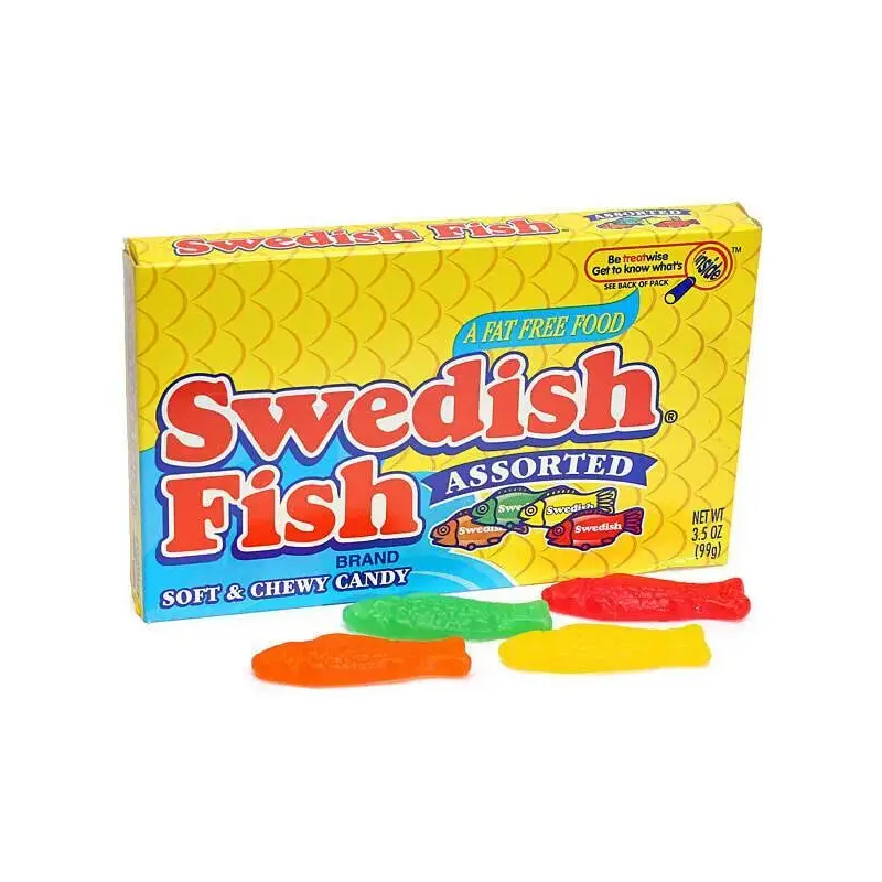 Assorted Swedish Fish Candy 3.5-Ounce Packs: 12-Piece Box