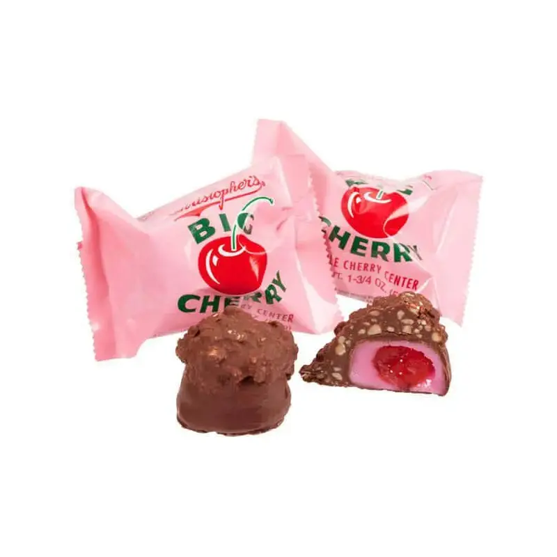 Big Cherry Candy Bars: 24-Piece Box