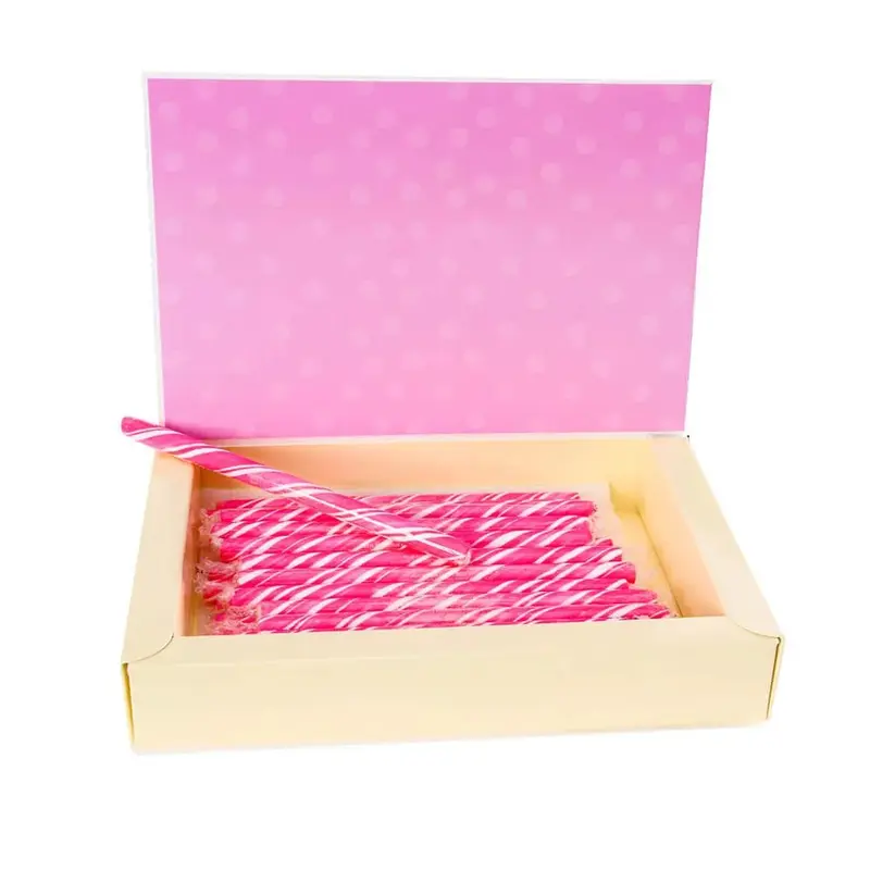 Birth Announcement Candy Sticks - Girl: 24-Piece Box
