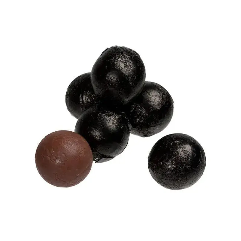 Foiled Milk Chocolate Balls - Black: 2LB Bag