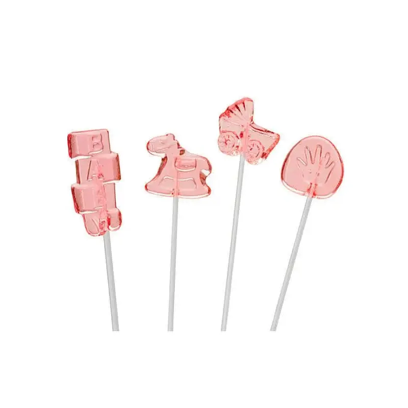 Twinkle Candy Baby Shower Lollipops - Pink: 60-Piece Bag