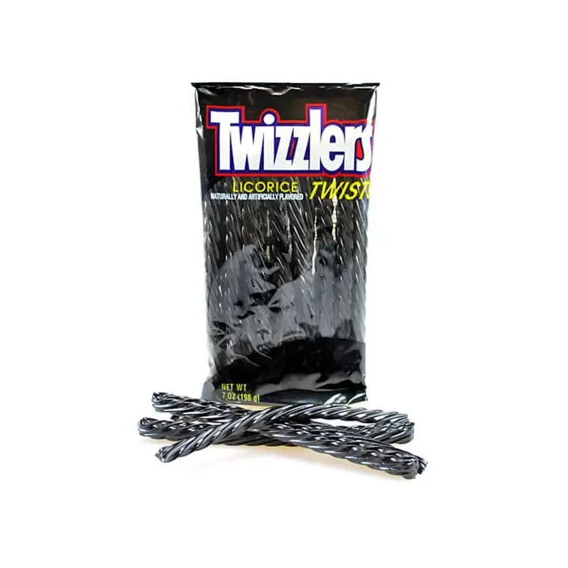 Twizzlers Black Licorice Twists: 5LB Case