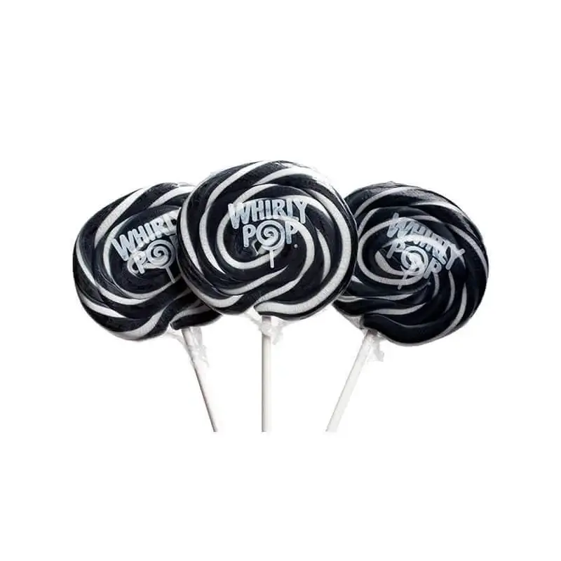 Whirly Pop 1.5-Ounce Swirl Suckers - Black: 24-Piece Display