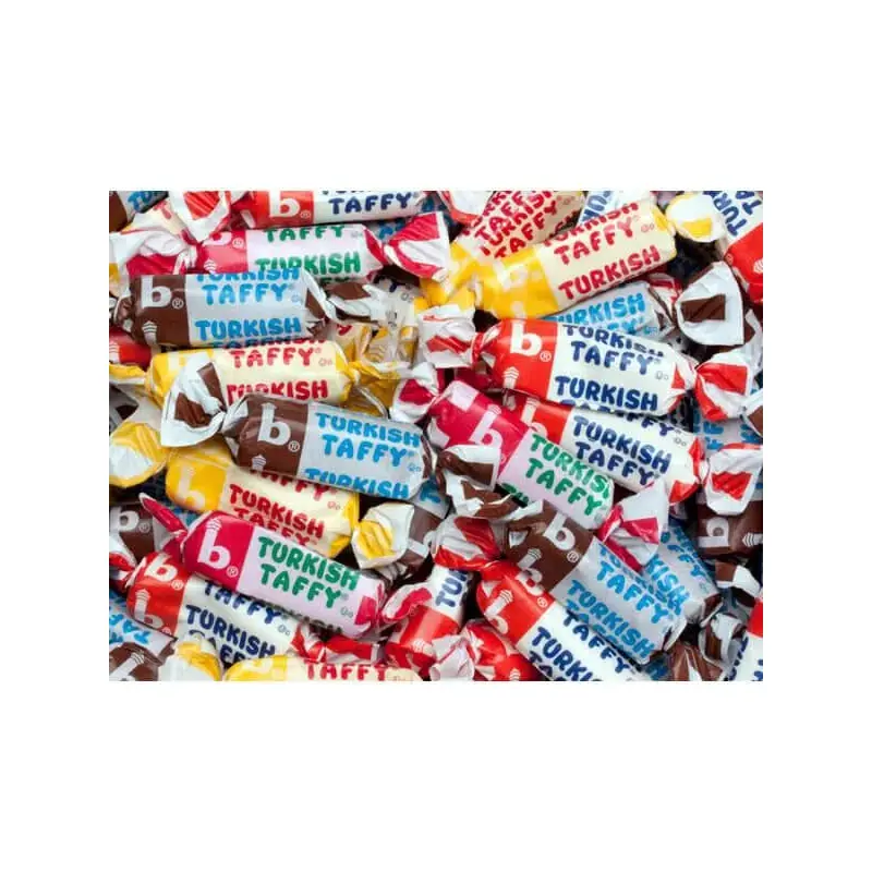 Bonomo Turkish Taffy Bite-Size Candy: 200-Piece Tub