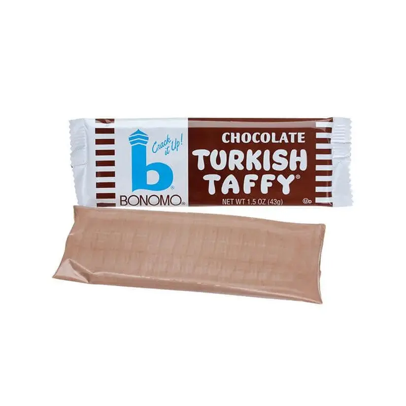 Bonomo Turkish Taffy Candy Bars - Chocolate: 24-Piece Box