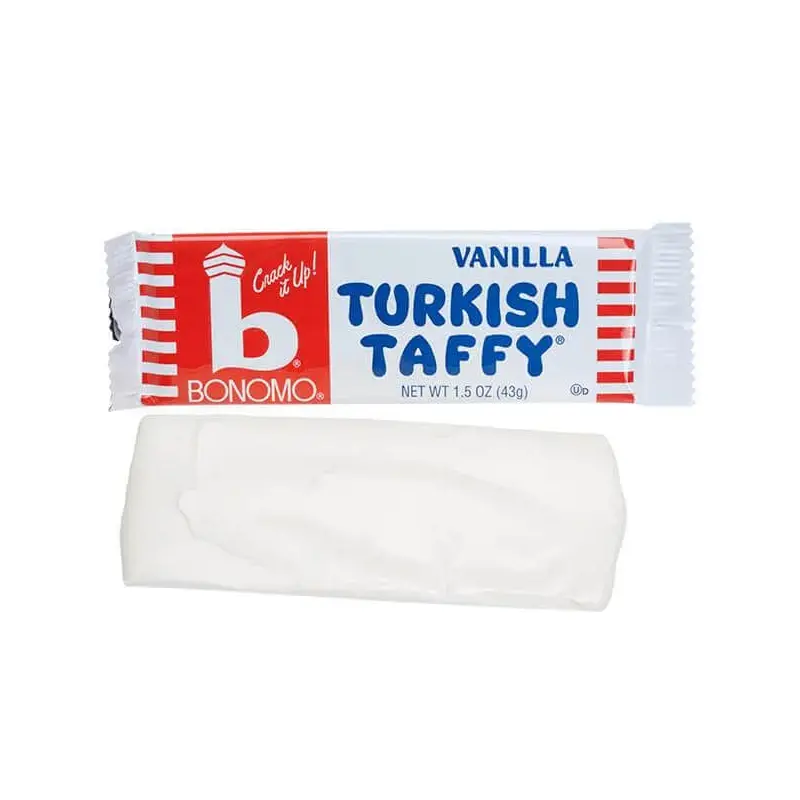 Bonomo Turkish Taffy Candy Bars - Vanilla: 24-Piece Box