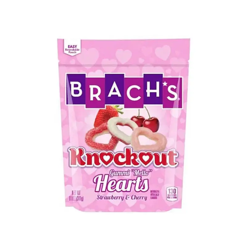 Brach's Knockout Gummi Mello Hearts Candy: 11-Ounce Bag