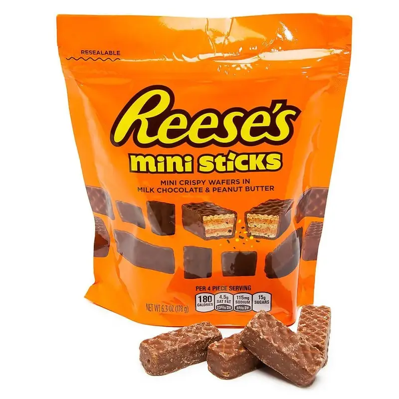 Reese's Mini Sticks Candy Bars: 6.3-Ounce Bag