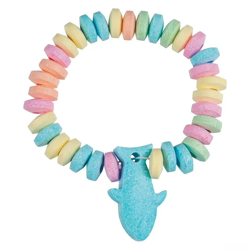 Shark Charm Candy Bracelets: 12-Piece Box