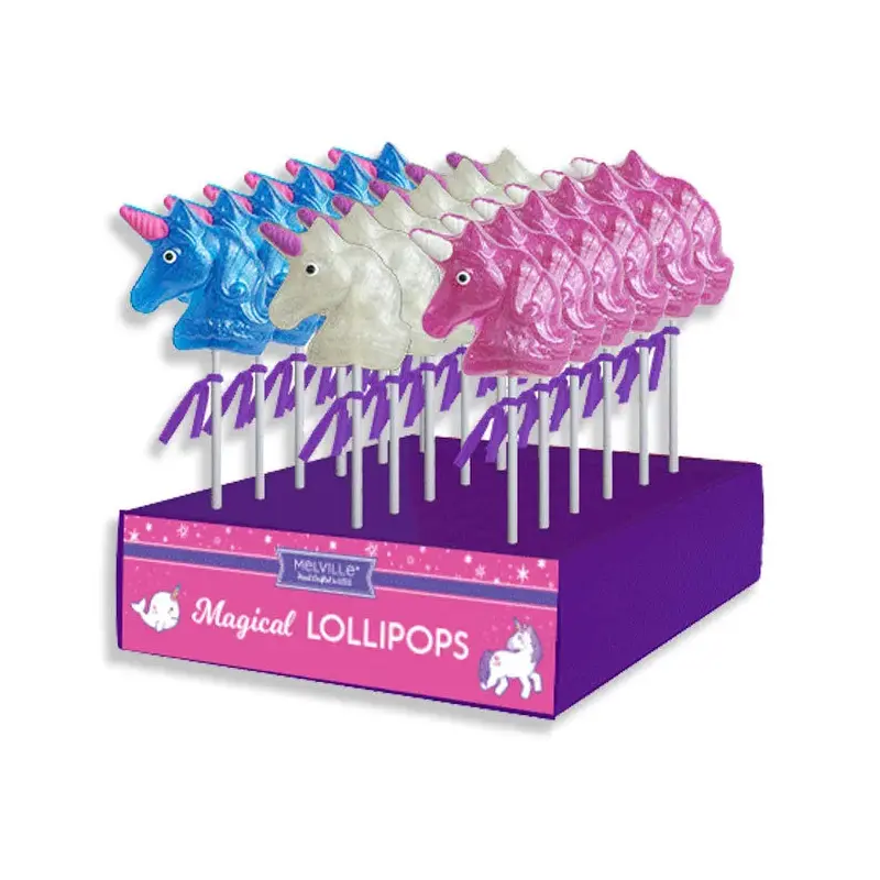 Unicorn Shaped Lollipops: 24-Piece Box