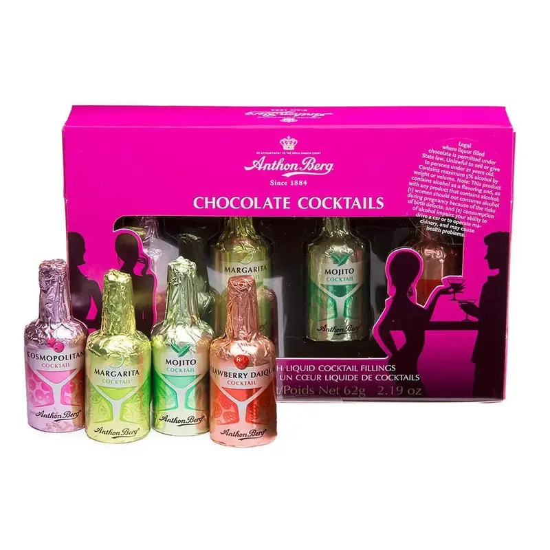 Anthon Berg Chocolate Cocktails Liquor Bottles: 4-Piece Box