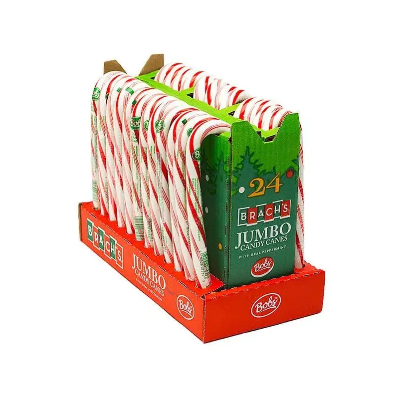 Bobs Sweet Stripes Peppermint Giant Candy Canes: 24-Piece Display