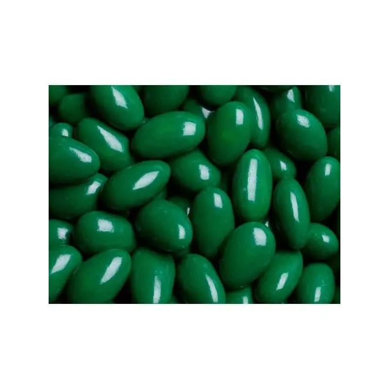 Koppers Chocolate Jordan Almonds - Kelly Green: 5LB Bag