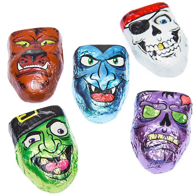 Palmer Foiled Chocolate Monster Heads: 12LB Bag