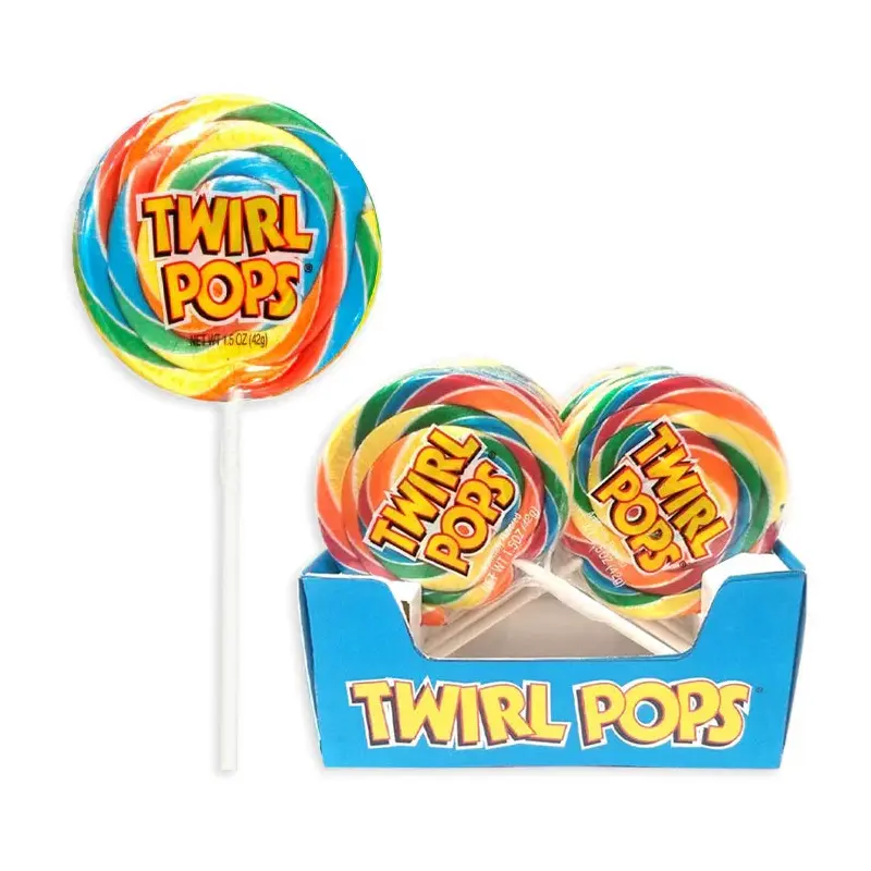 Twirl Pops 1.5-Ounce Suckers - Rainbow: 12-Piece Display