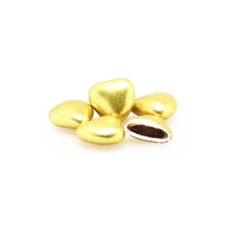 Gold Amorini Chocolate Hearts: 1LB Bag