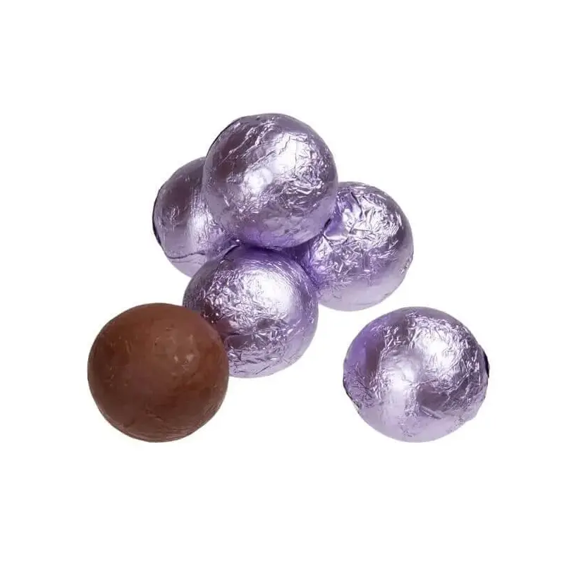 Foiled Milk Chocolate Balls - Lavender: 2LB Bag