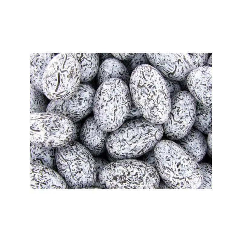 Koppers Silver Pearlescence Dark Chocolate Jordan Almonds: 5LB Bag