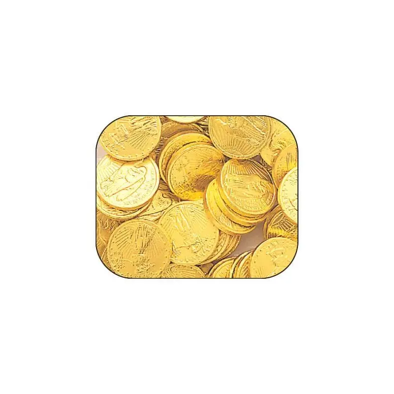 Madelaine Gold Foiled Milk Chocolate Coins - Small: 5LB Bag