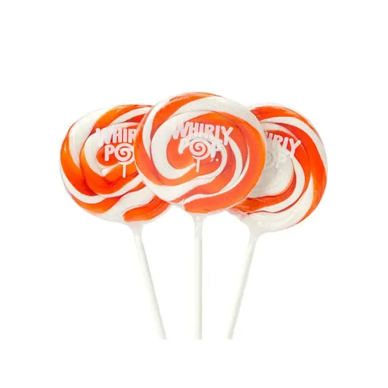 Whirly Pop 1.5-Ounce Swirl Suckers - Orange: 24-Piece Display