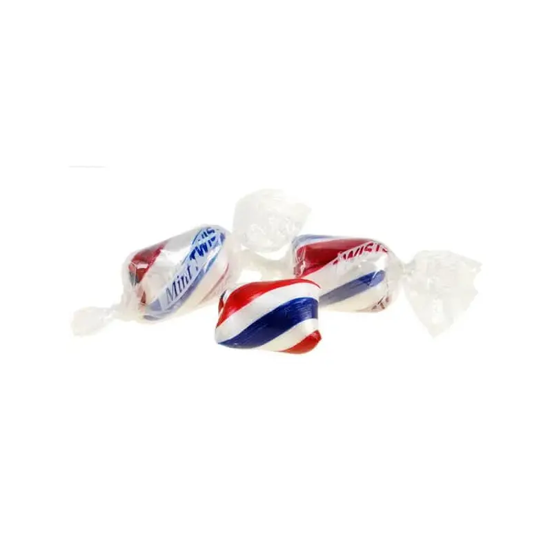 Patriotic Hard Candy Twists - Peppermint: 2LB Bag