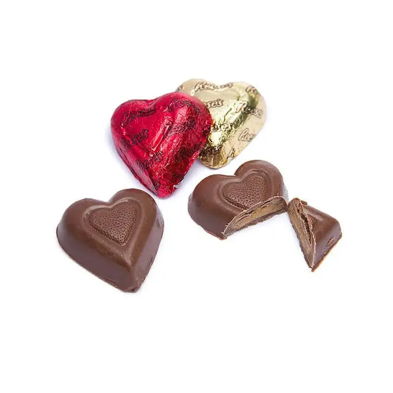 Reeses Foiled Peanut Butter Filled Chocolate Hearts: 30-Piece Bag