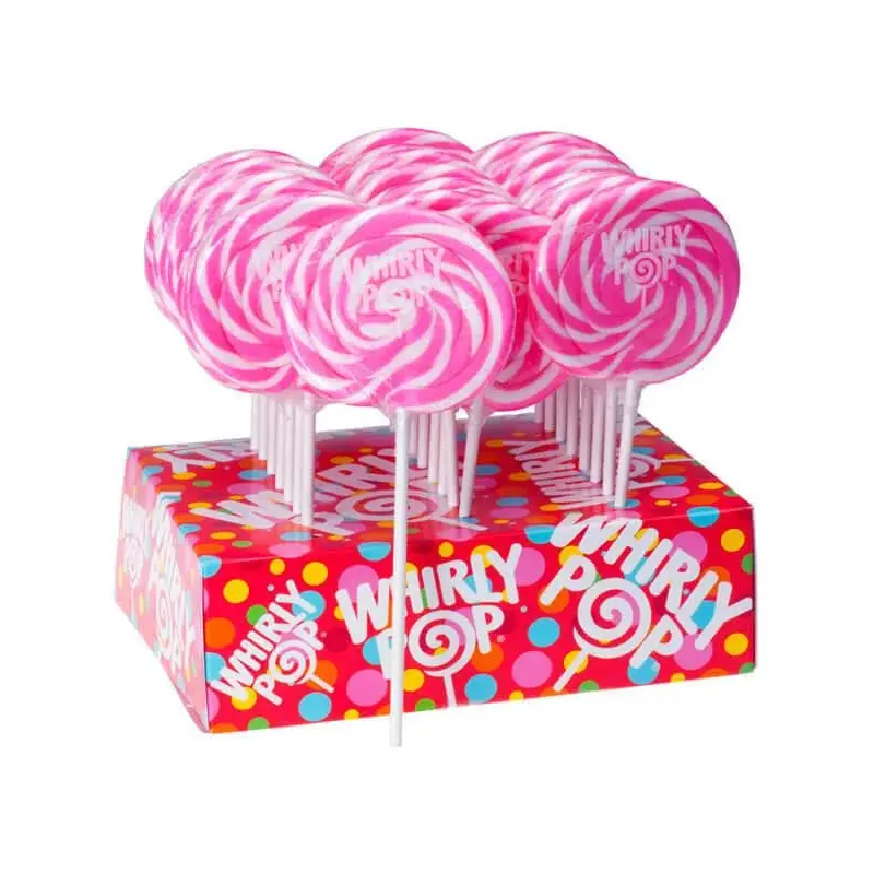 Whirly Pop 1.5-Ounce Swirl Suckers - Hot Pink: 24-Piece Display