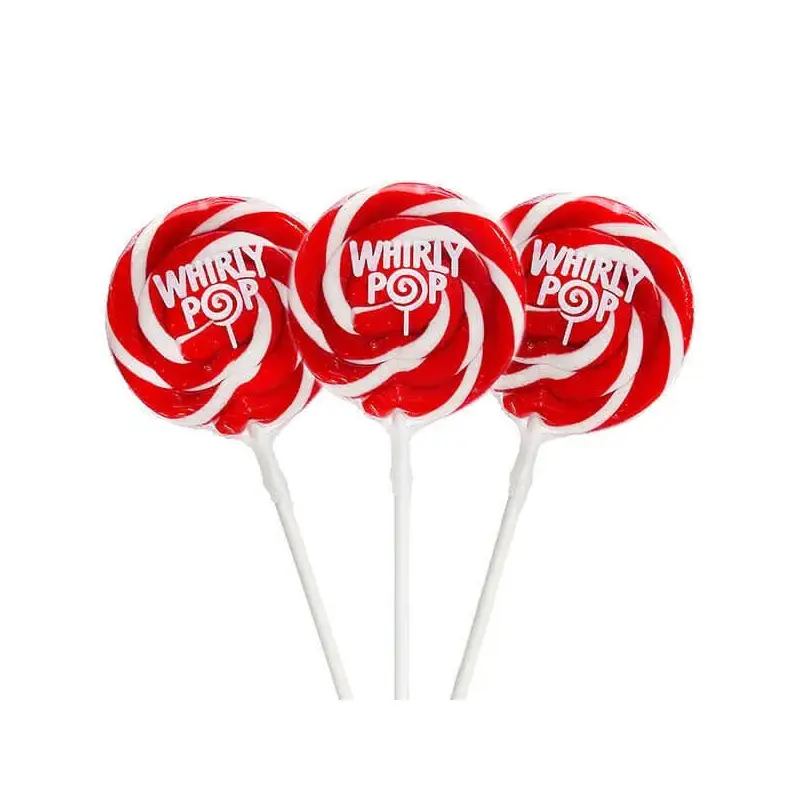 Whirly Pop 1.5-Ounce Swirl Suckers - Red: 24-Piece Display