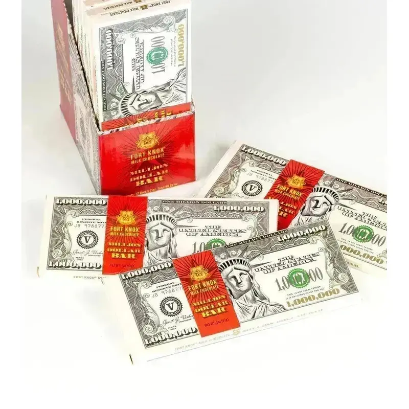 Fort Knox Million Dollar Milk Chocolate Bars: 12-Piece Display